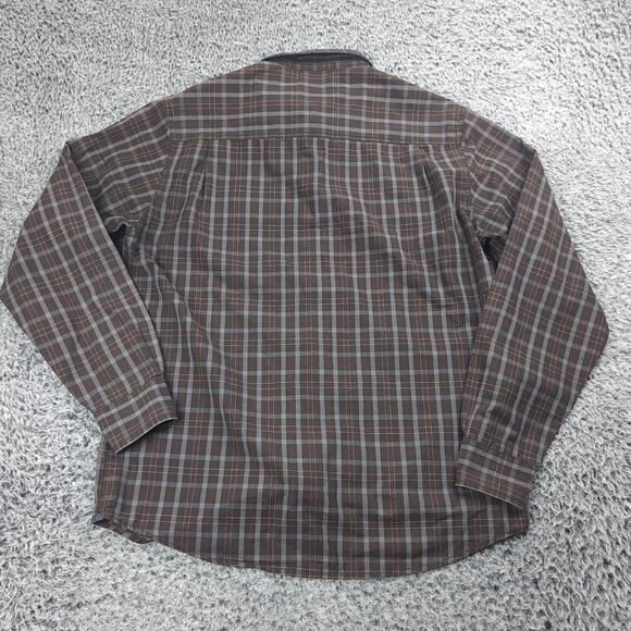Weatherproof Vintage Shirt Men Medium Brown Casual Plaid Button Down Preppy - Picture 5 of 6